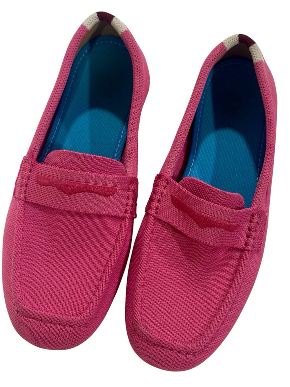 Amazon Women's Pink Slip-On Loafers with Blue Insole